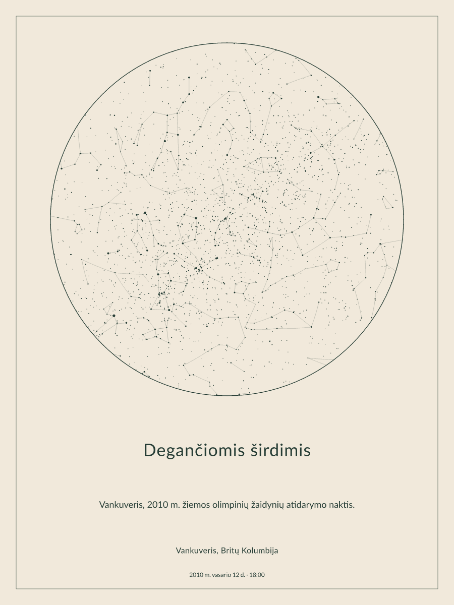 Nakties dangaus schema: Vankuveris, Britų Kolumbija, 2010 m. vasario 12 d., 18:00