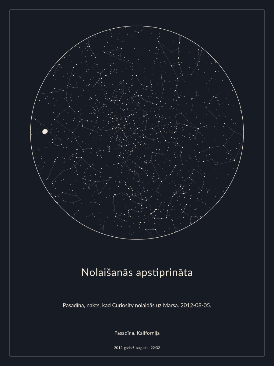 Nakts debesu karte virs vietas „Pasadīna, Kalifornija“ izvēlētajā datumā (2012. gada 5. augusts), plkst. 22:32
