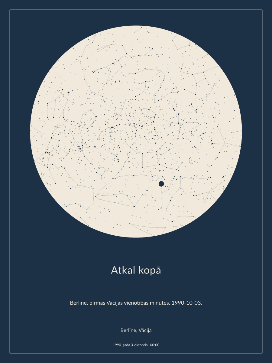 Nakts debesu karte virs vietas „Berlīne, Vācija“ izvēlētajā datumā (1990. gada 3. oktobris), plkst. 00:00